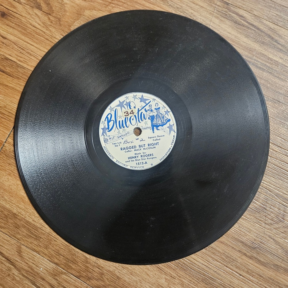 Henry Rogers And The Blue Star Rangers – Ragged But Right 78RPM 10" V+/V+